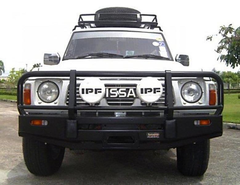 GQ Patrol Black Steel Winch bullbar