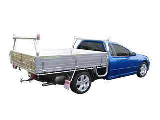 Picture of Duratray Deluxe Alloy Tray with Trade Racks - BA Falcon Ute