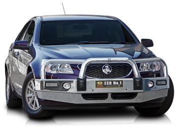 Picture of Holden VF ECB Big tube polished alloy Bullbar with Front park sensors