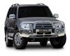 Picture of NX Mitsubishi Pajero ECB Big Tube Polished Alloy Bullbar With Fog lights