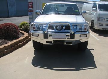 Picture of 2013 Nissan D22 Navara STR ECB Bigtube Alloy Winch Compatible Bullbar