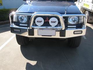 Picture of NL Pajero ECB Bigtube polished alloy bullbar